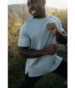 Load image into Gallery viewer, Butter Tee Shoulder logo Blue

