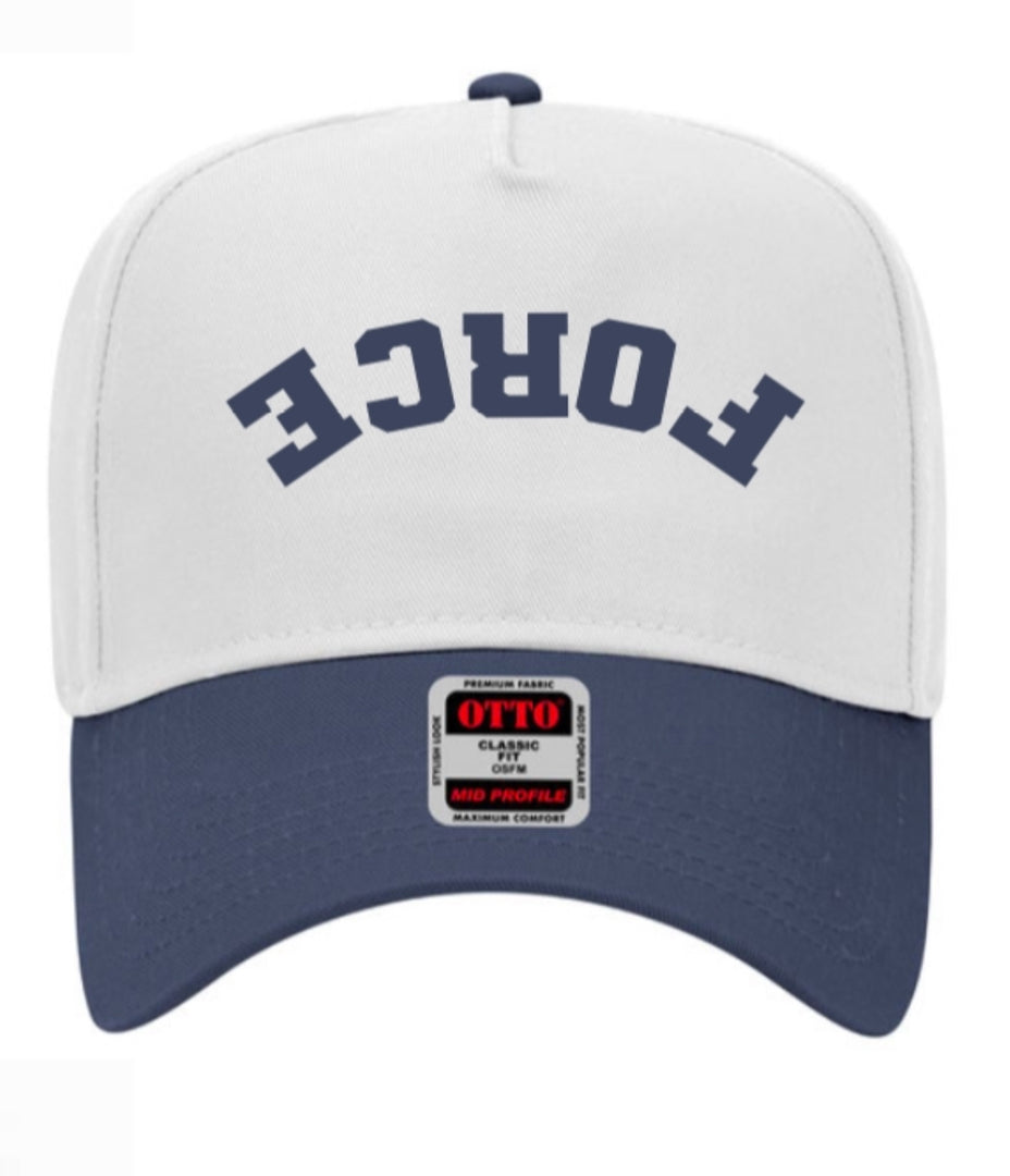 otto hat navy and white upside down FORCE